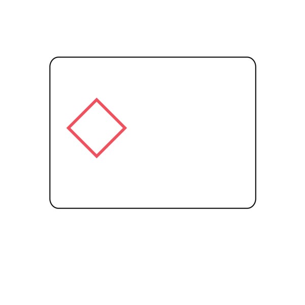 GHS Label, Blank w/1 Diamond 2-15/16" x 4"
